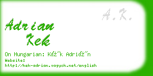 adrian kek business card